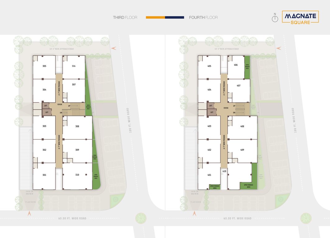  magnate square Magnate Square Cluster Plan from 3rd to 4th Floor