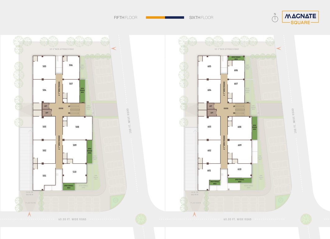  magnate square Magnate Square Cluster Plan from 5th to 6th Floor