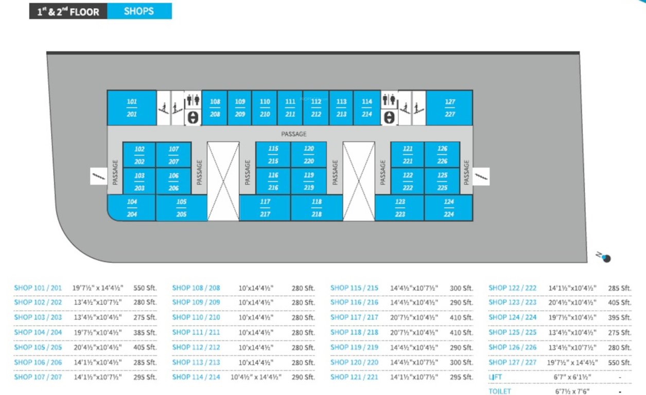 billenium business corner BBC Cluster Plan For 1st & 2nd Floor