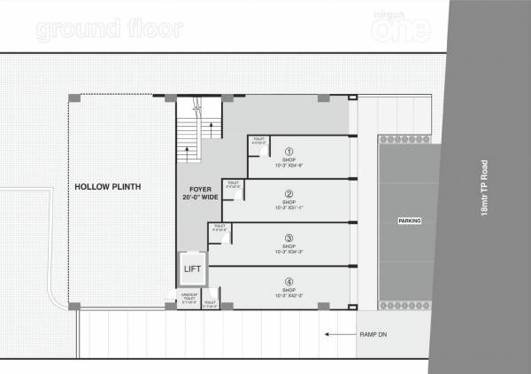  one One Cluster Plan for ground Floor