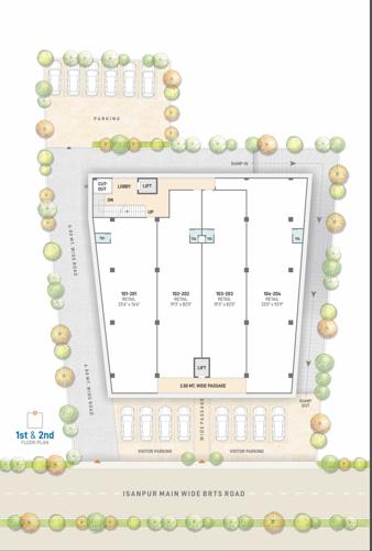  iconic-isanpur Iconic Isanpur Cluster Plan from 1st to 2nd Floor