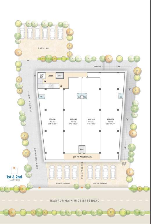  iconic isanpur Iconic Isanpur Cluster Plan from 1st to 2nd Floor