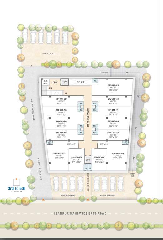  iconic isanpur Iconic Isanpur Cluster Plan from 3rd to 5th Floor