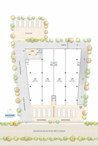  iconic-isanpur Iconic Isanpur Ground Floor Cluster Plan