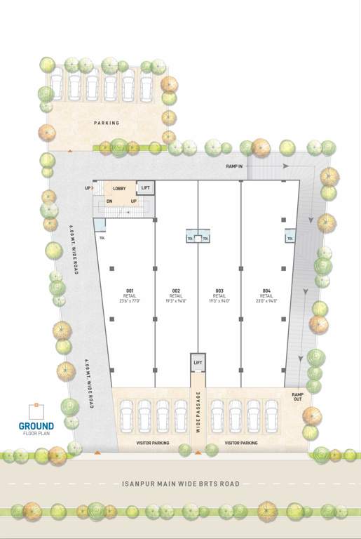  iconic isanpur Iconic Isanpur Ground Floor Cluster Plan