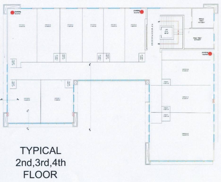  aarna 673 A Cluster Plan For 2nd, 3rd & 4th Floor