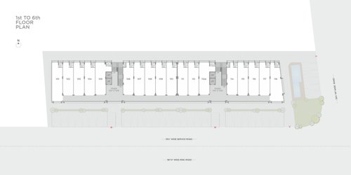  turquoise-4 Turquoise 4 Cluster Plan from 1st to 6th Floor