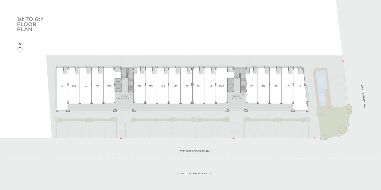 turquoise 4 Turquoise 4 Cluster Plan from 1st to 6th Floor