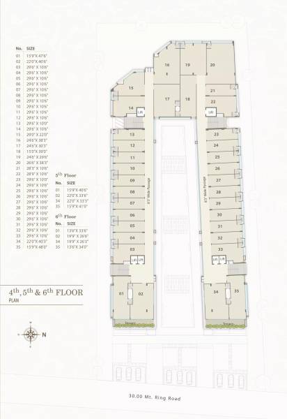  capital Capital Cluster Plan from 4th to 6th Floor