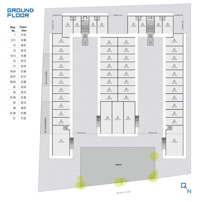  s9 square S9 Square Ground Floor Cluster Plan