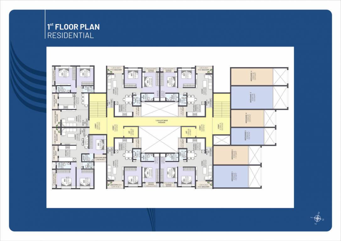  vraj samarth sky Vraj Samarth Sky Cluster Plan for 1st Floor