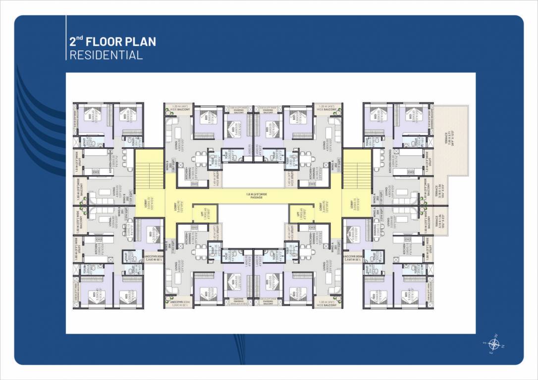  vraj samarth sky Vraj Samarth Sky Cluster Plan for 2nd Floor
