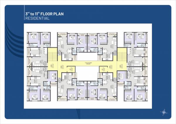  vraj-samarth-sky Vraj Samarth Sky Cluster Plan from 3rd to 11th Floor
