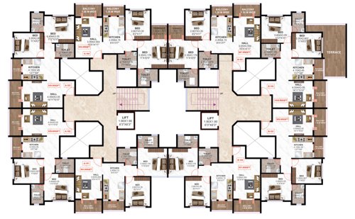  yamuna-heights Cluster Plan Block A And B For 1st Floor