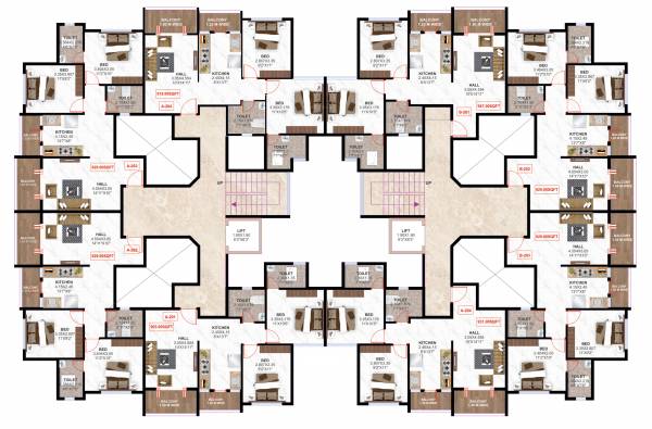  yamuna-heights Cluster Plan Block A And B For 2nd Floor
