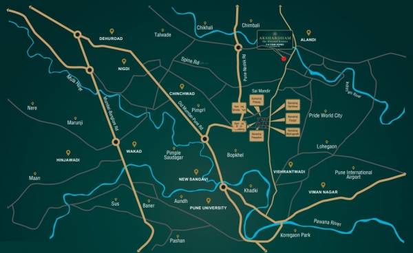  akshardham Location Plan