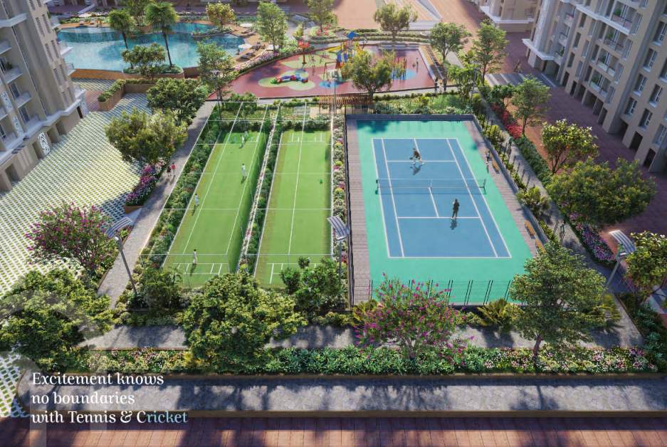  west county phase 7 dosti willow Tennis Court