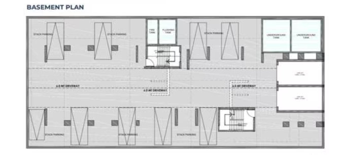 om neeldhara Wing B Cluster Plan Basement