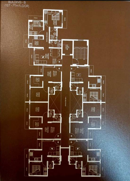  maruti homes Building 2 Cluster Plan from 1st to 7th Floor