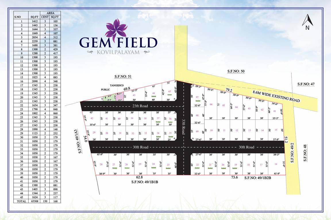 gem field Layout Plan
