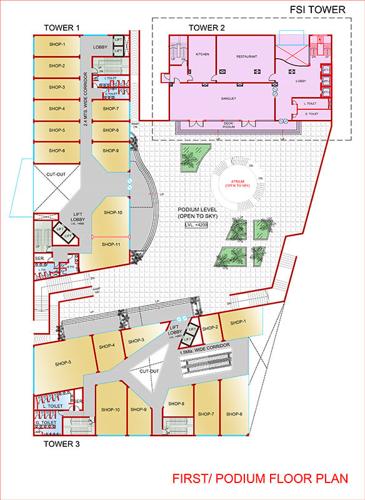  zenith-towers-conv-shop-sector-j-su Zenith Towers Conv Shop Sector J Su Cluster Plan for 1st Floor