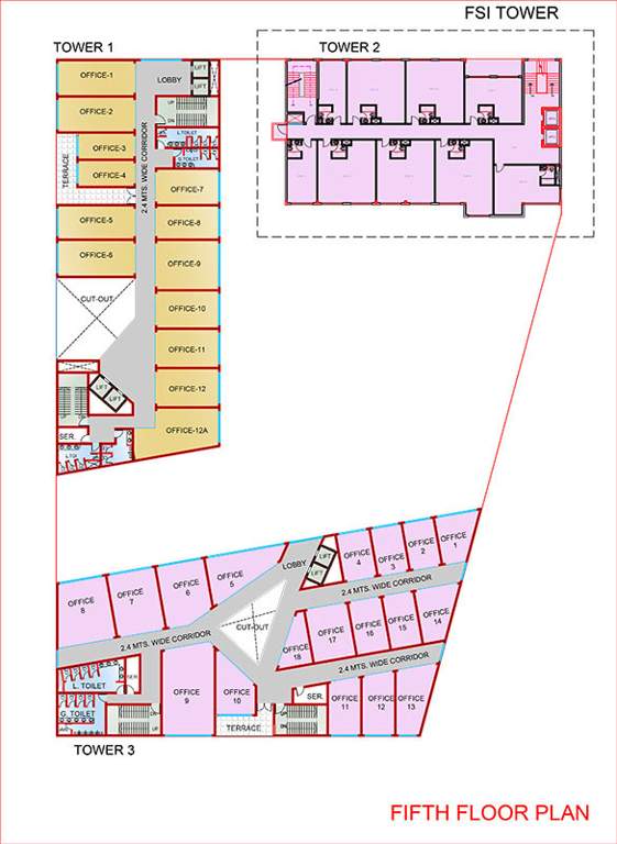  zenith towers conv shop sector j su Zenith Towers Conv Shop Sector J Su Cluster Plan for 5th Floor