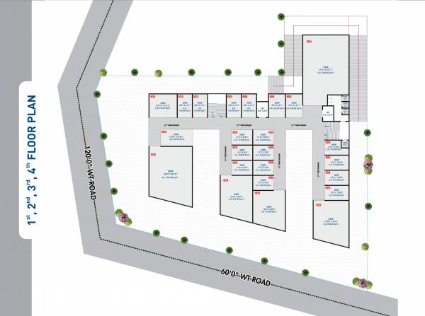 A Cluster Plan From 1st To 4th Floor divy-mall A Cluster Plan From 1st To 4th Floor