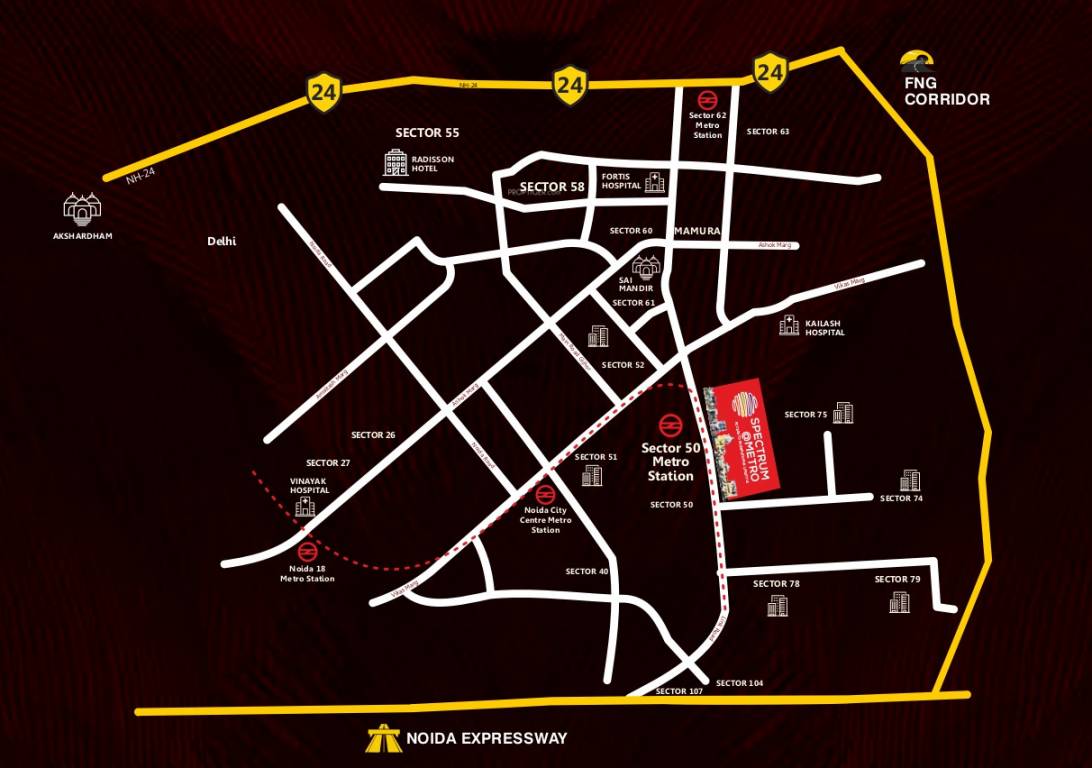 blue spectrum metro block a and e Location Plan