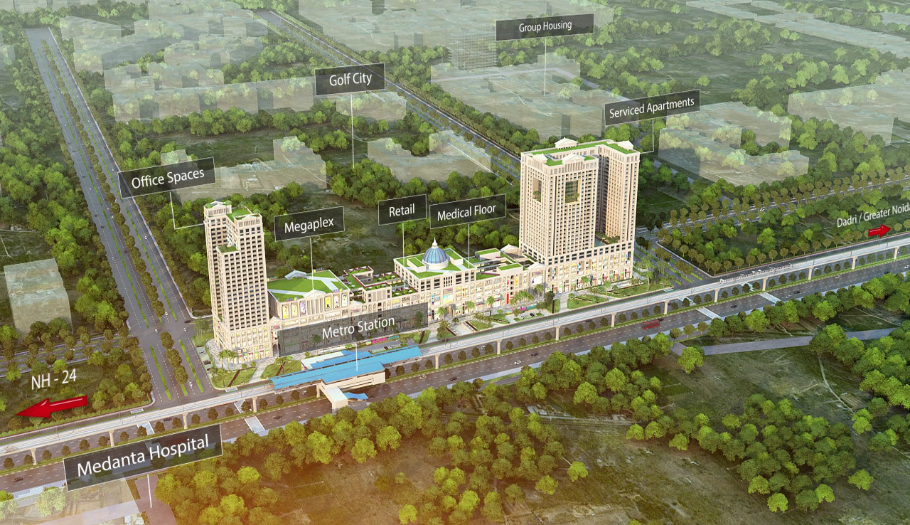 blue spectrum metro block a and e Elevation