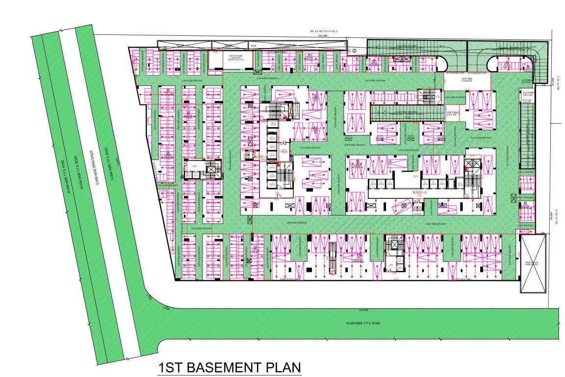  trade centre A + B 1st Basement Cluster Plan
