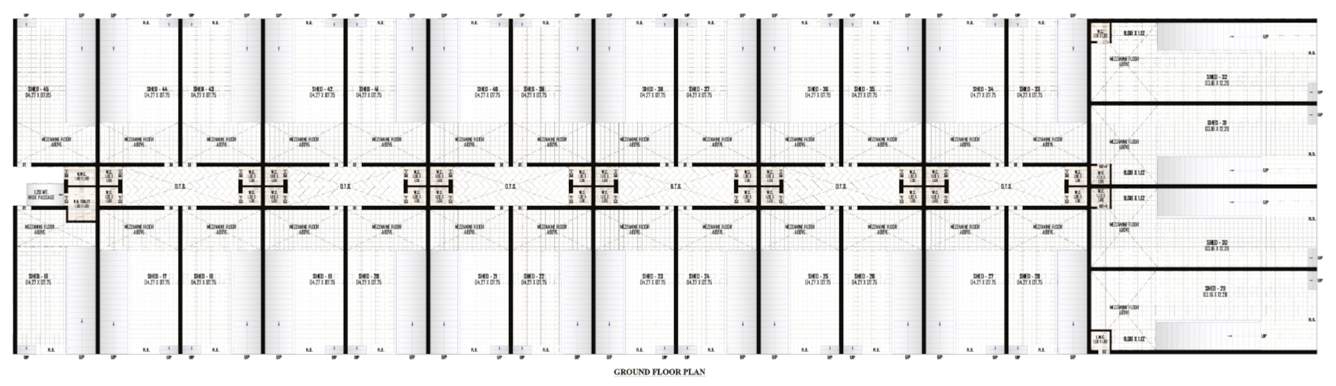  balaji industrial park A, B, C Ground Cluster Plan From Shed No 16 to 45