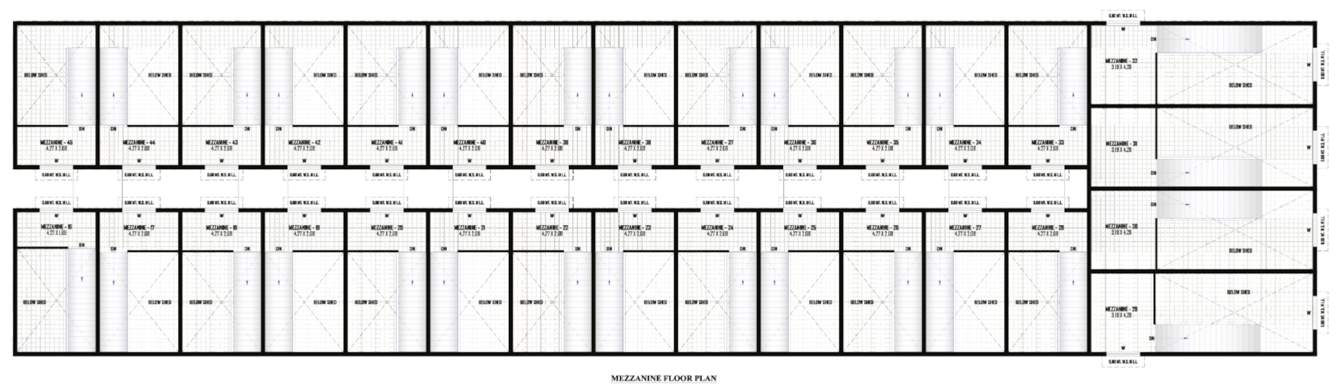  balaji industrial park A, B, C Mezzanine Cluster Plan From Shed No 16 to 45