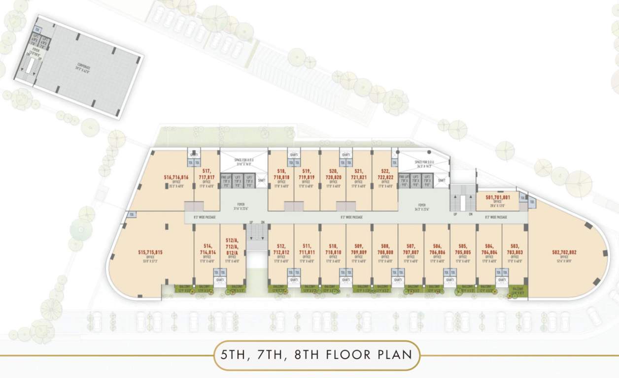  the keshavbaug capital A Cluster Plan For 5th, 7th & 8th Floor