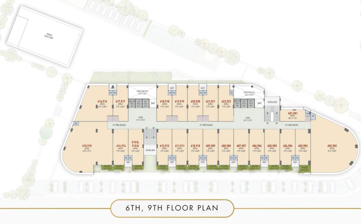  the keshavbaug capital A Cluster Plan For 6th & 9th Floor