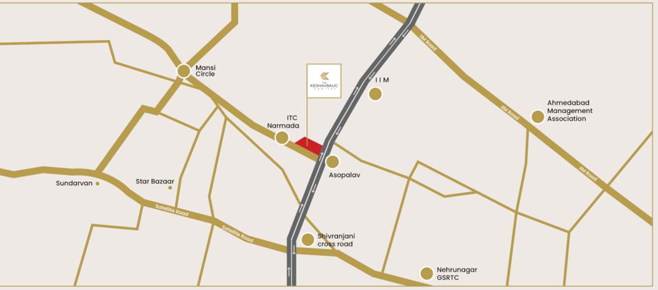  the keshavbaug capital Location Plan