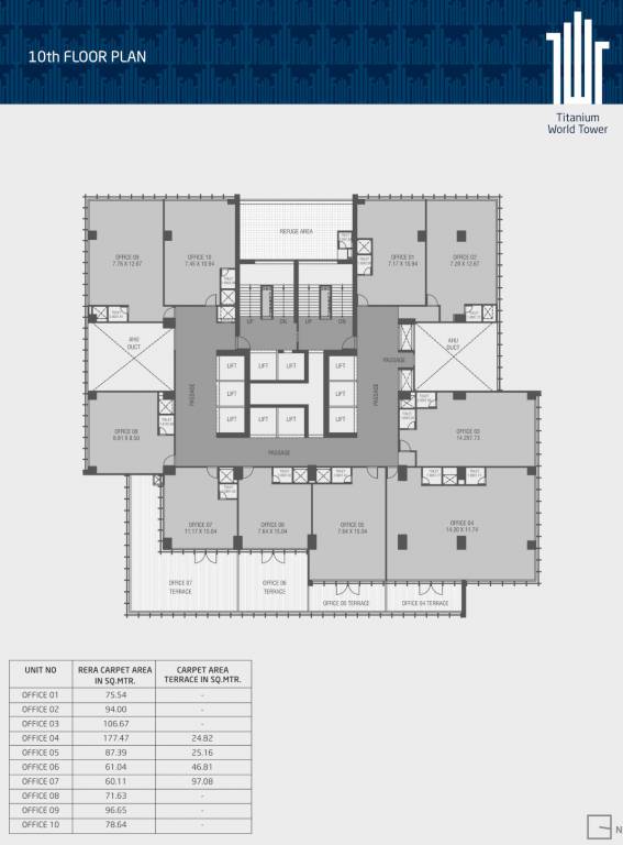  titanium world tower A Cluster Plan For 10th Floor
