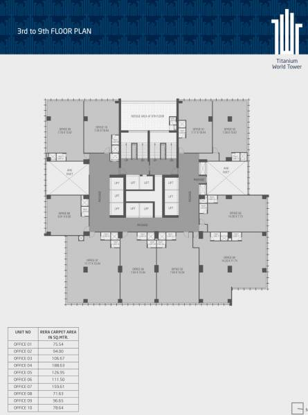  titanium-world-tower A Cluster Plan For 3rd To 9th Floor