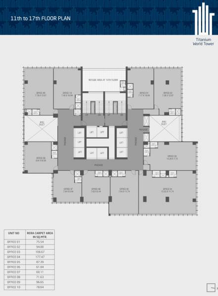  titanium-world-tower A Cluster Plan From 11th To 17th Floor