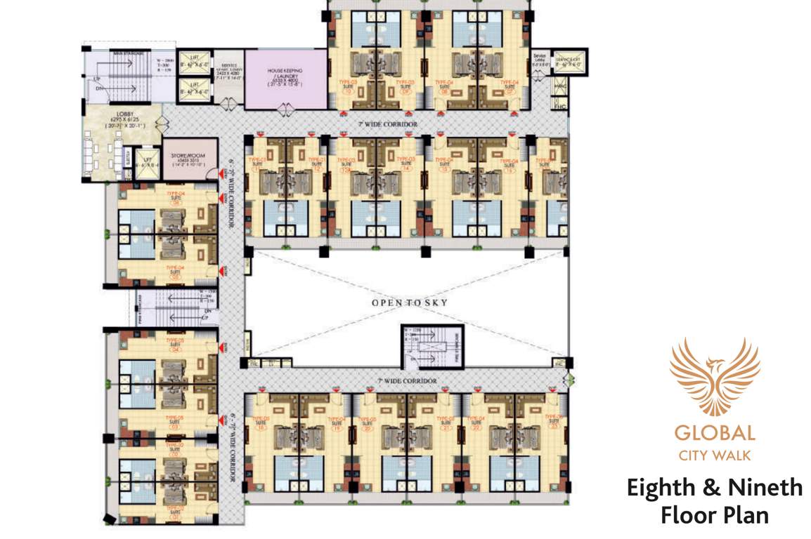global city walk Global City Walk Cluster Plan from 8th to 9th Floor