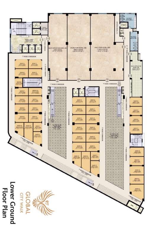  garg global city walk Garg Global City Walk Cluster Plan for ground Floor
