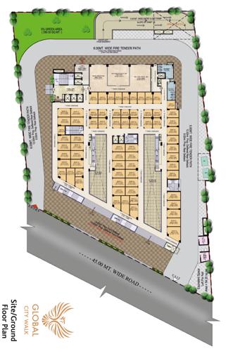  garg-global-city-walk Garg Global City Walk Cluster Plan for ground Floor