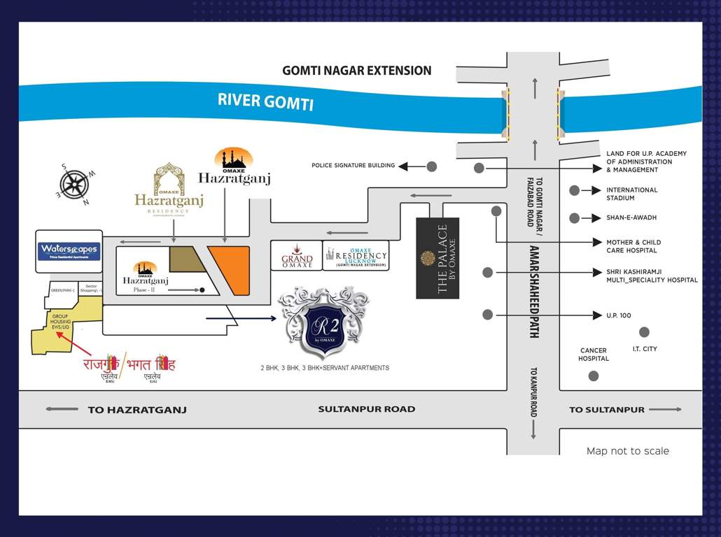  c1 hazratganj commercial at omaxe integrated tow Location Plan