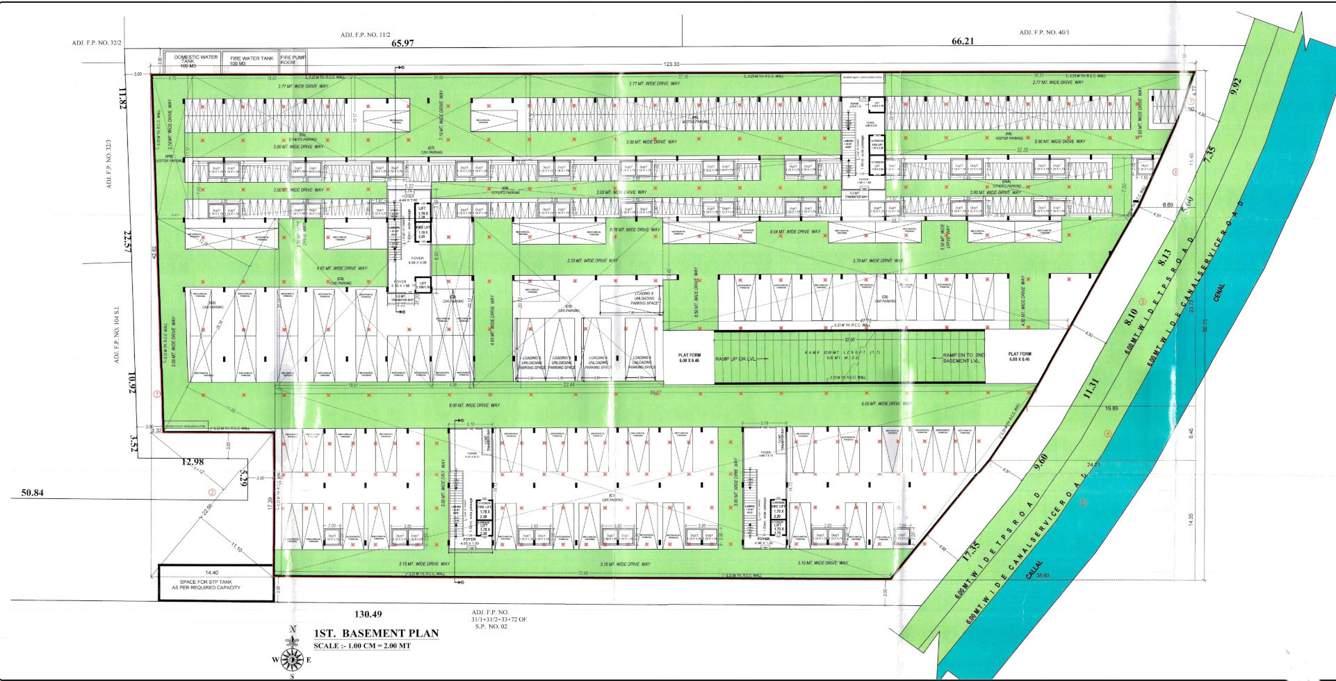  sambhav business park A+ B  1st Basement Cluster Plan