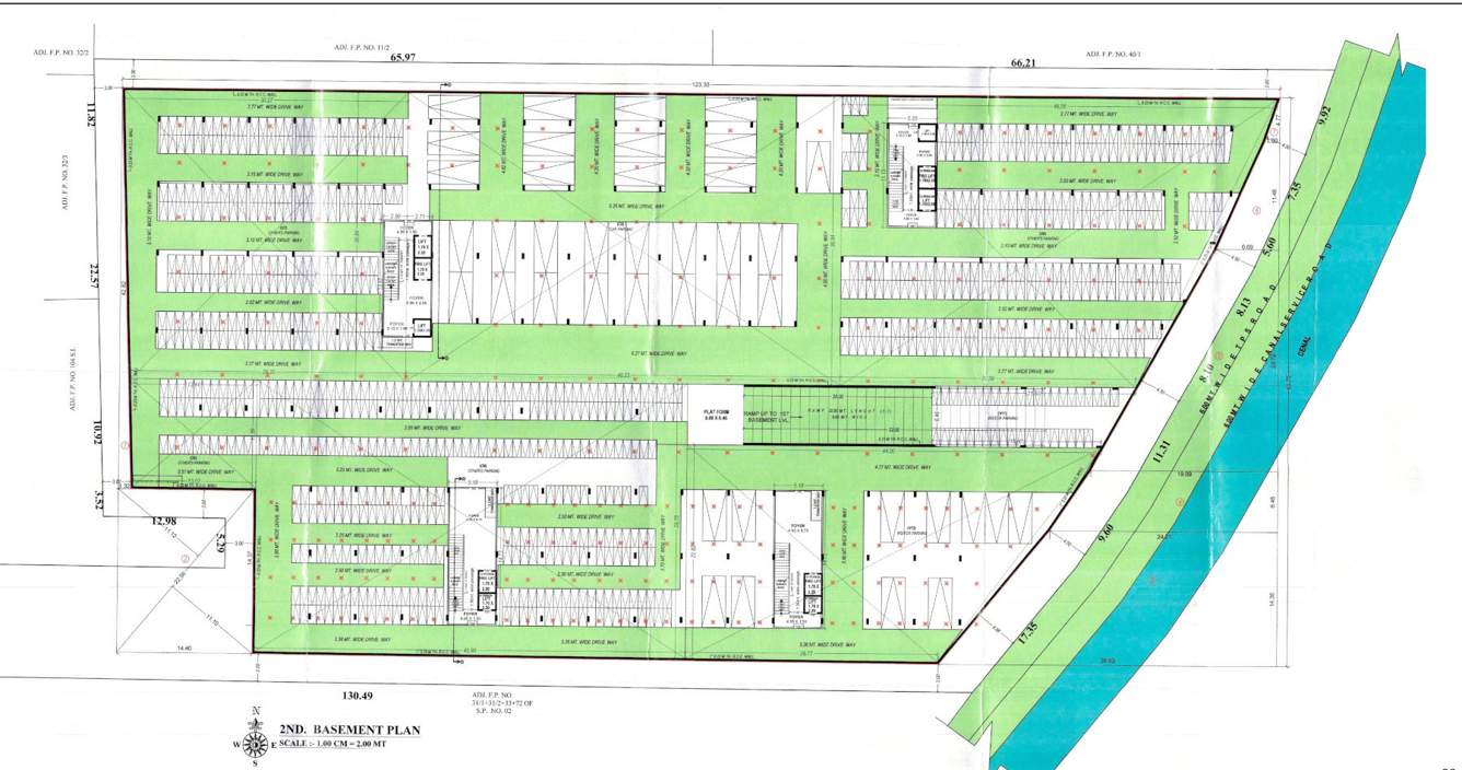  sambhav business park A + B  2nd Basement Cluster Plan