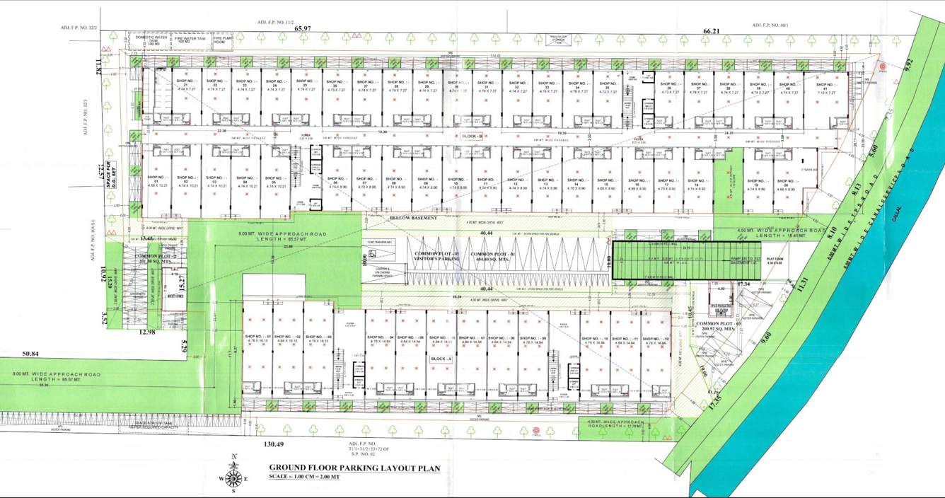  sambhav business park A + B Cluster Plan For Ground Floor