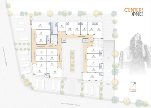  center-one-arcade Center One Arcade Cluster Plan for 1st Floor