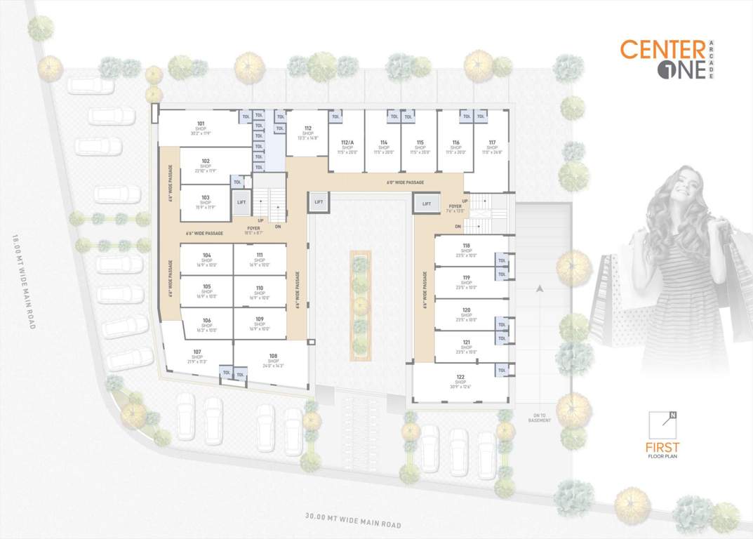 center one arcade Center One Arcade Cluster Plan for 1st Floor