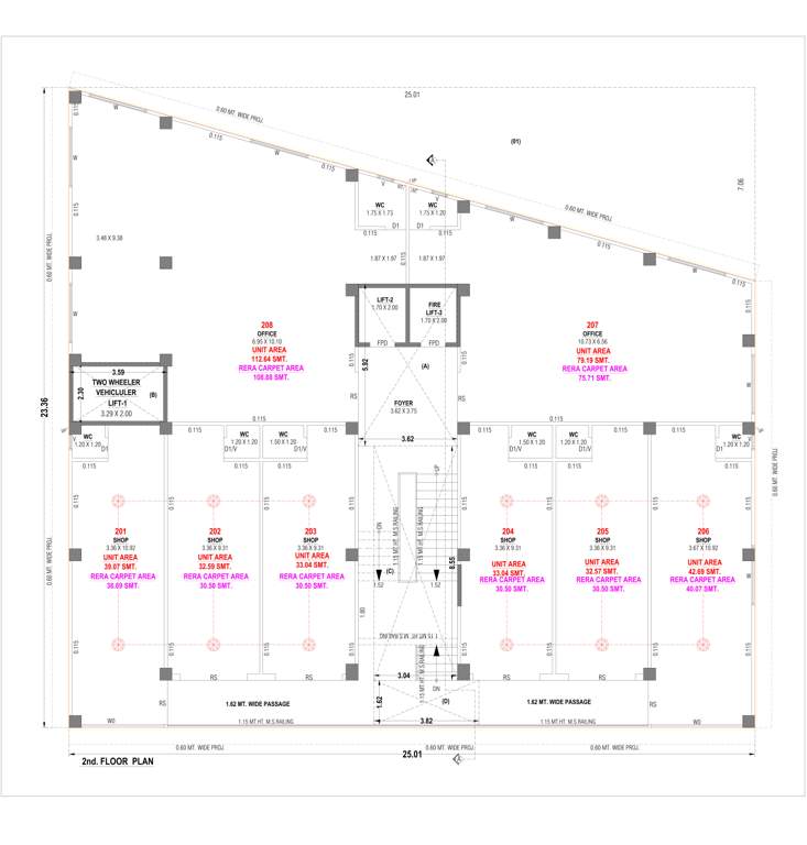  square A Cluster Plan For 2nd Floor