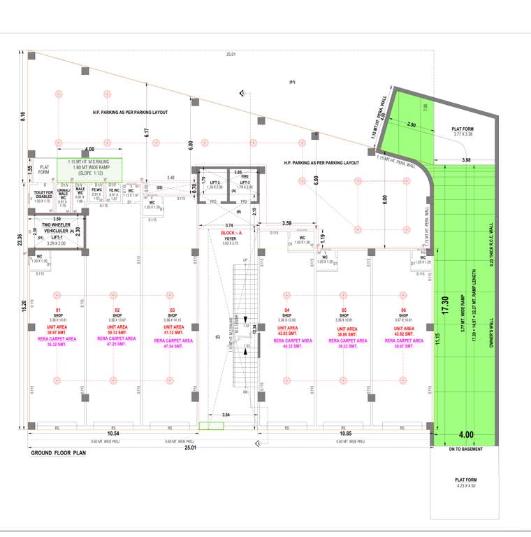  square A Cluster Plan For Ground Floor