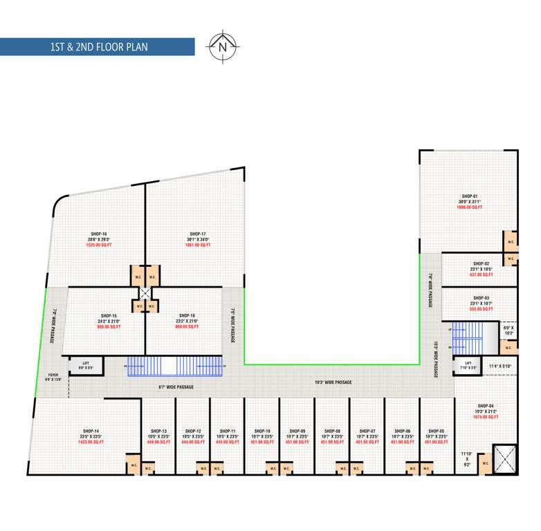  aeon plaza Aeon Plaza Cluster Plan from 1st to 2nd Floor